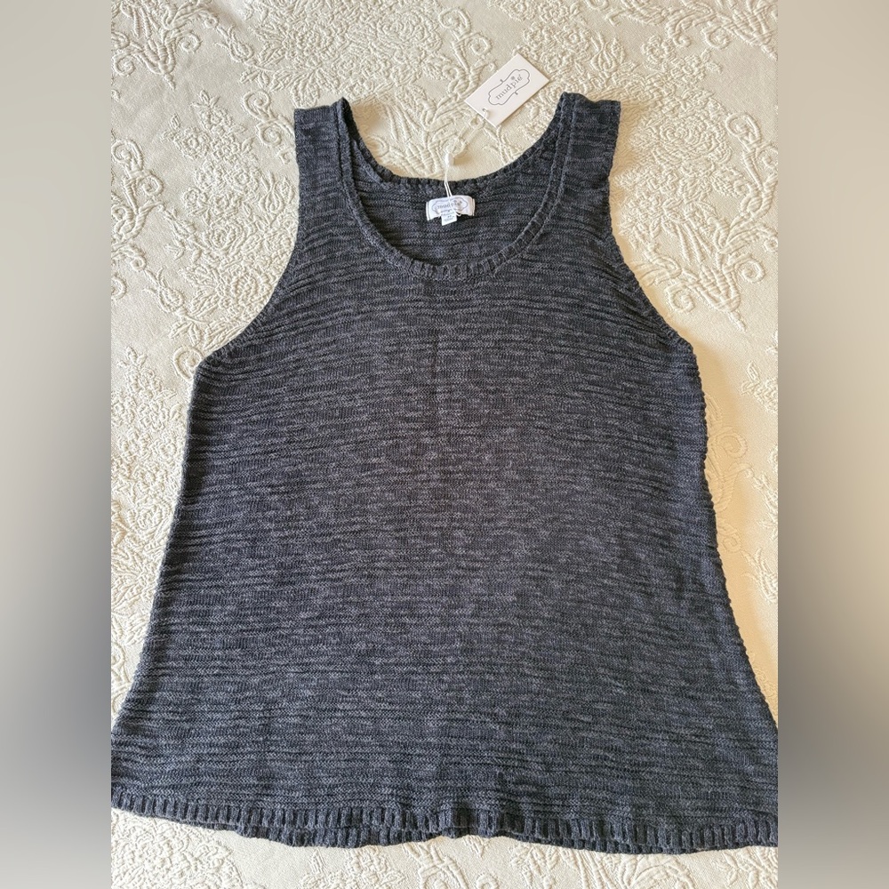 💥MoviNG sALe‼️ NWT Mud Pie Charcoal Knit Tank. Sz M